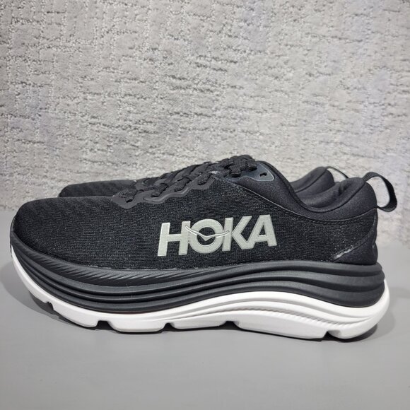 Hoka One One Gaviota 5 Women's Size 9B US Black Running Shoes 1134235 BWHT - Picture 3 of 10